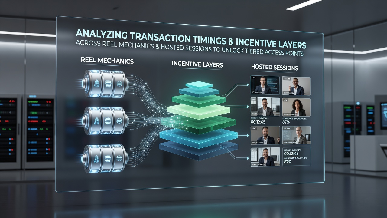 Diagram showing transaction timing flows between slot reels and live dealer sessions with incentive layer markers