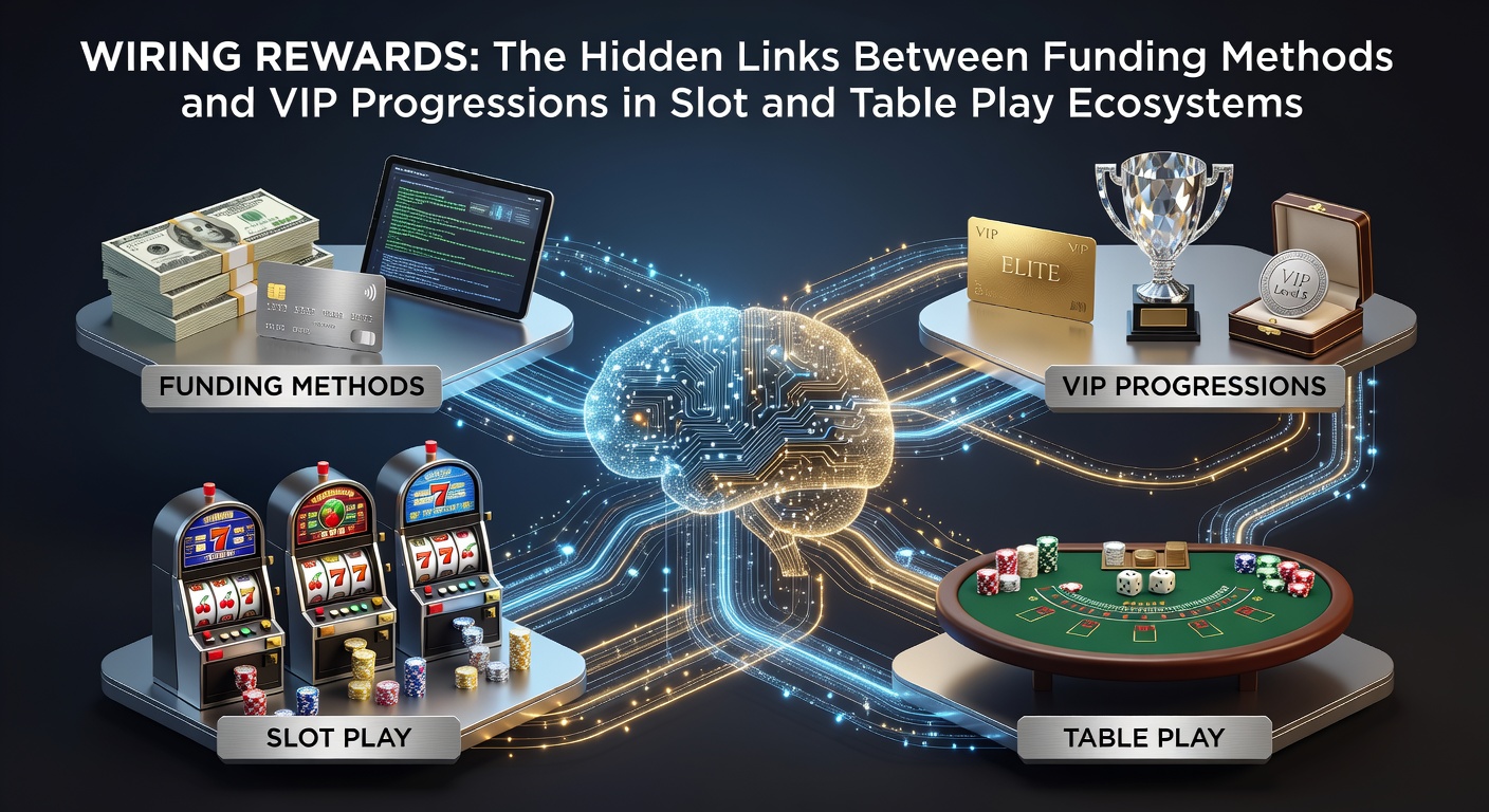 Diagram showing connections between payment methods, slot machines, table games, and VIP loyalty tiers in online gaming ecosystems